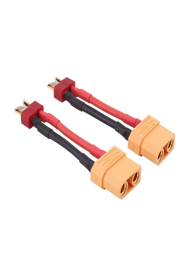 OliRC 2pcs Male T Plug to Female XT90 Connector Adapter with 14awg 2in Cable(C102-2) - Image 3